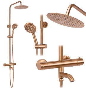Sprchový set s termostatom Rea LUNGO brushed copper