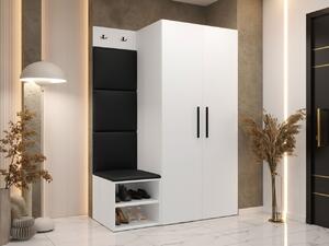 Mirjan24 Predsieň Hekurt IV, Farby: Biela, Dostupné poťahy: ekokoža Soft 011 (čierna) 5903211432804