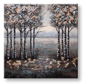 Maľovaný obraz na stenu STROMY 70x70 cm - 70×70 cm / Premium 4 cm