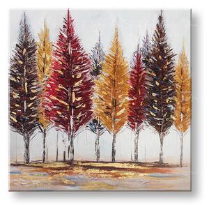 Maľovaný obraz na stenu STROMY 70x70 cm - 70×70 cm / Premium 4 cm
