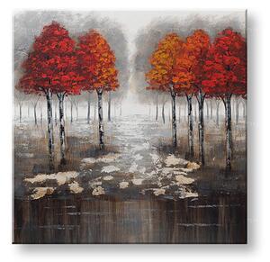 Maľovaný obraz na stenu STROMY 70x70 cm - 70×70 cm / Premium 4 cm
