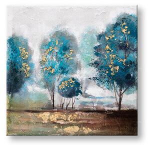 Maľovaný obraz na stenu STROMY 60x60 cm - 60×60 cm / Klasický 2 cm