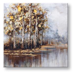 Maľovaný obraz na stenu STROMY 60x60 cm - 60×60 cm / Klasický 2 cm