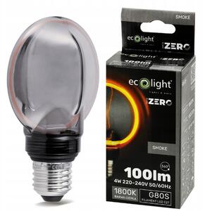 ECOLIGHT Dekoratívna LED žiarovka E27 4W 100lm G80 - rada ZERO