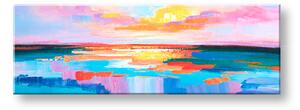 Maľovaný obraz na stenu ZÁPAD SLNKA 120x40 cm - 120×40 cm / Klasický 2 cm