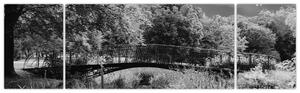 Čiernobiely most - obraz (Obraz 170x50cm)