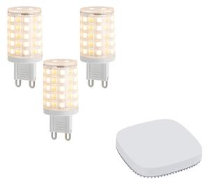 Sada 3 inteligentných stmievateľných LED žiaroviek G9 2,5 W 250 lm 2700 K – 6500 K vrátane Zigbee Smart Hub