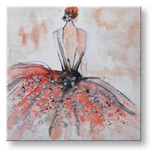 Maľovaný obraz na stenu ŽENA 60x60 cm - 60×60 cm / Klasický 2 cm