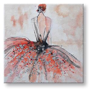 Maľovaný obraz na stenu ŽENA 60x60 cm - 60×60 cm / Klasický 2 cm