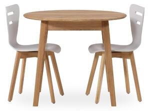 Okrúhly jedálenský stôl Genova z dubového dreva - D 900