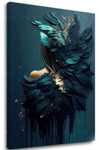 Moderné obrazy na plátne - Feminine Touch of Angelic Beauty - 40x50 cm