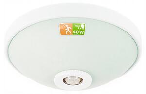 ECOLIGHT LED stropné svietidlo 2xE27 s pohybovým senzorom - sklo