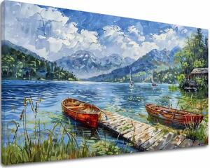 Obraz krajiny na plátne Miesto na oddych | dokončené rukou umelca - 40x60 cm