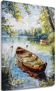 Obraz krajiny na plátne Osamelý jazdec - 40x60 cm