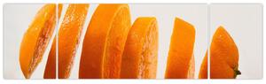 Moderný obraz - dieliky pomaranča (Obraz 170x50cm)