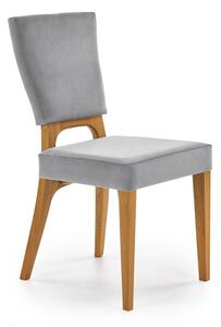 Jedálenská stolička WENANTY – masív dub, látka šedá