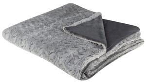 Deka sivá polyester 200 x 220 cm bez vzoru jednofarebná prikrývka moderný štýl doplnky obývačka spálňa
