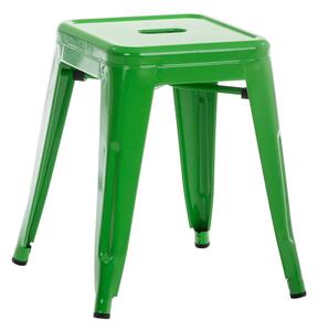 Stohovateľná kovová stolička Arm - Zelená