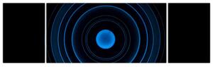 Modré kruhy - obraz (Obraz 170x50cm)