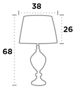 Stolná lampa Greyson textilné tienidlo v sivej