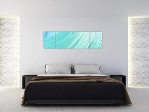 Zelenomodrý abstraktný obraz (Obraz 170x50cm)
