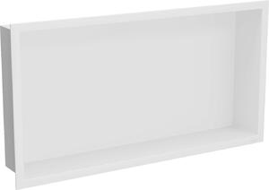 Mexen X-Wall-R, polička na zapustenie na obklad s golierom 60 x 30 cm, biela, 1920603010