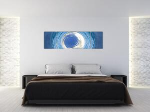 Moderný obraz - modrá abstrakcie (Obraz 170x50cm)