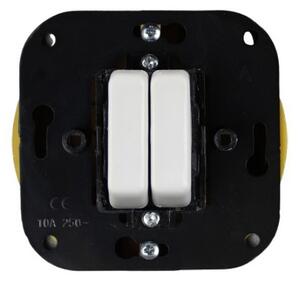 Elhard Okrúhly keramický vypínač s kolískou č.5, biely KV1005W