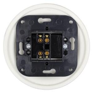 Elhard Okrúhly keramický vypínač s kolískou č.5, biely KV1005W