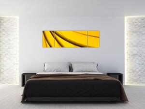 Žltá abstrakcie (Obraz 170x50cm)