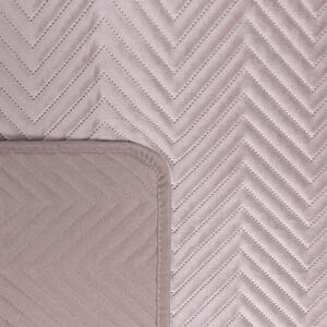 Dekorstudio Zamatový prehoz na posteľ SOFIA v púdrovoružovej farbe Rozmer prehozu (šírka x dĺžka): 200x220cm