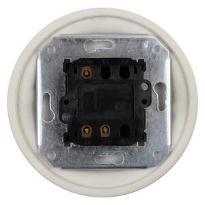 Elhard Okrúhly keramický otočný vypínač č.5, biely KV1105W