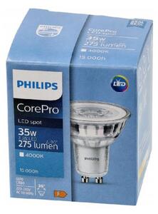 LED žiarovka Philips GU10 - 3,5 W - 275Lm 36 ° - neutrálna biela 4000K - CorePro Premium