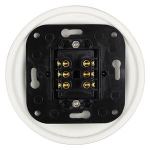 Elhard Okrúhly keramický vypínač s páčkami č.5b (6+6), biely KV1255W