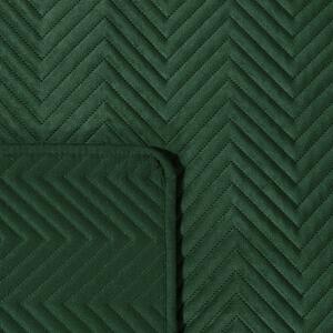 Dekorstudio Zamatový prehoz na posteľ SOFIA v tmavo zelenej farbe Rozmer prehozu (šírka x dĺžka): 230x260cm