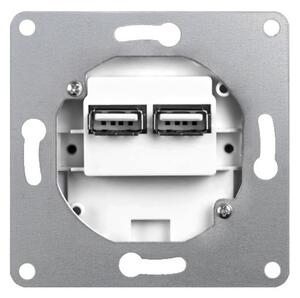 Elhard 2xUSB zásuvka Vera, matná, biela VZ2132W