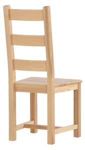 Jasanová stolička s rebríkovým operadlom lakovaná
