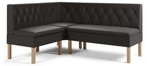 Rohová jedálenská lavica Praga - Lux Farba: Lux 1, Veľkosť: 130x170 cm, Farba nožičiek: Prírodné