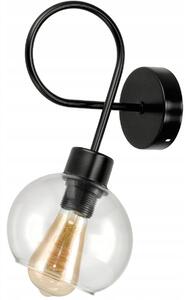 BERGE LOFT LED nástenné stropné svietidlo 1xE27 priehľadná sklenená guľa