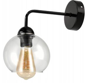 BERGE LOFT LED nástenné stropné svietidlo 1x E27 priehľadná sklenená guľa