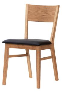 Drevená jedálenská stolička Mika čierna koženka
