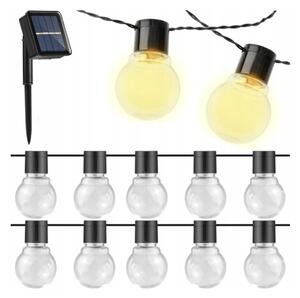 BERGE Solárne reťazové svetlo záhradné LED girlanda vonkajšie 5m 10LED IP44
