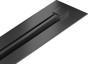 Mexen Flat Super Slim, super tenký odtokový žľab s 360° rotačným sifónom 50 cm, čierna matná, 1751050