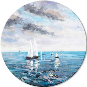 Okrúhle obrazy s akrylom Azúrové horizonty | rôzne rozmery - 60 cm