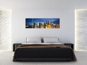 Obraz nočného mesta na stenu (Obraz 170x50cm)