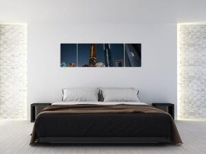 Obraz nočného mesta na stenu (Obraz 170x50cm)