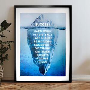 Plagát na stenu s EXTRA efektom - Iceberg of Success - 40x60 cm