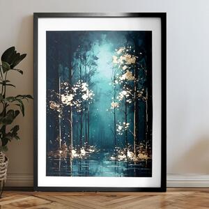 Plagát na stenu s EXTRA efektom - Mystic Trees - 40x60 cm