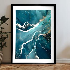 Plagát na stenu s EXTRA efektom - Marble of Sea - 40x60 cm