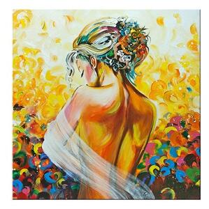 Maľovaný obraz na stenu DeLUXE - ŽENA - 70×70 cm / Premium 4 cm